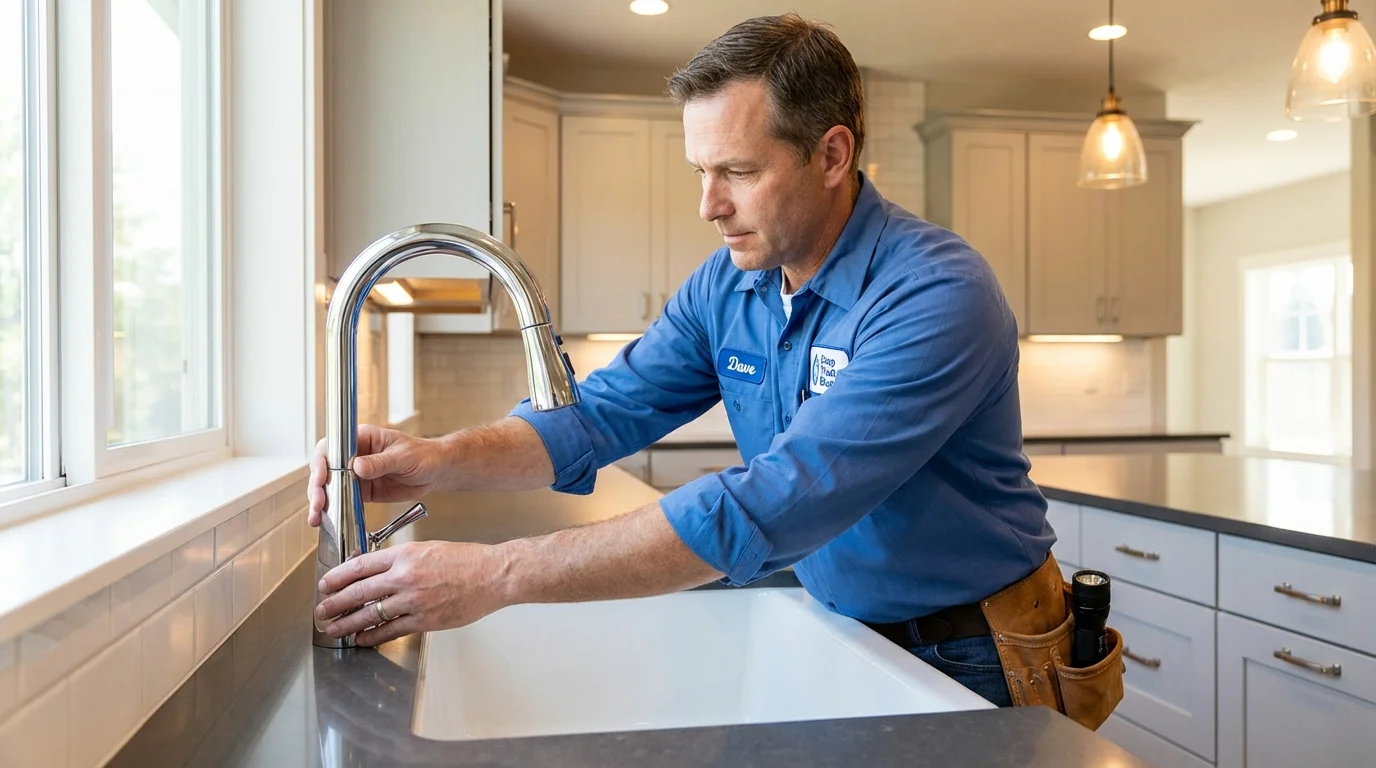 Kitchen faucet installation by Johns Plumbing LLC in Mount Union